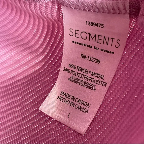 Segments 3/4 Sleeve Tencel Modal Blend Top Size Large - Picture 5 of 6